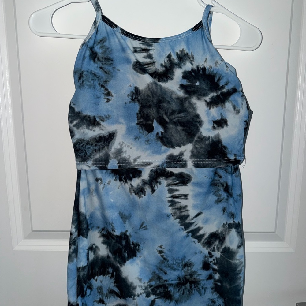 Blue and Black 2 Piece Tie-Dye Set